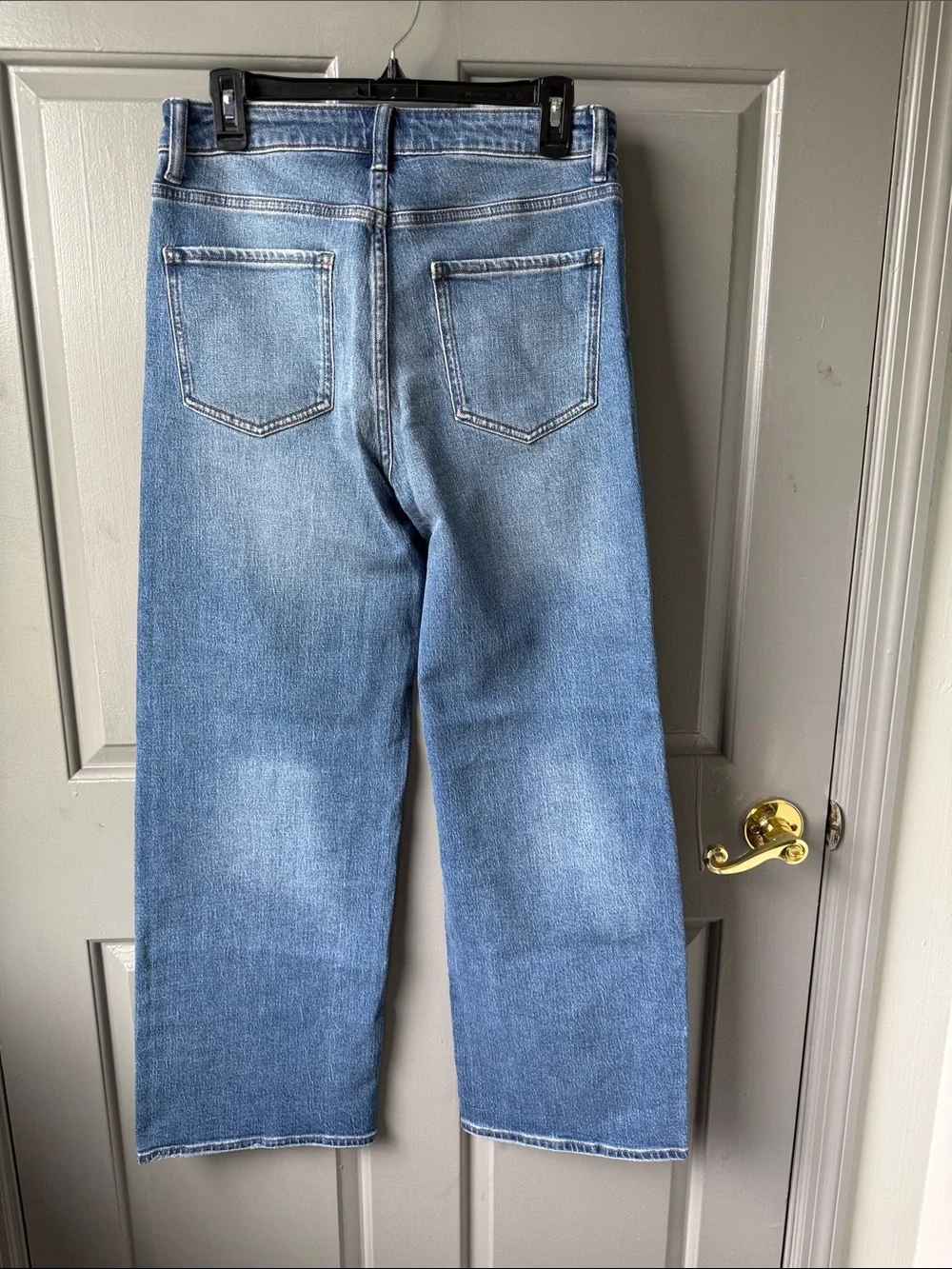 Quince Wide-Leg Light Blue Washed Jeans - Picture 4 of 4